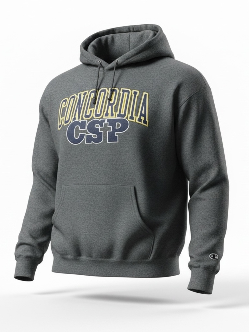 Champion Eco Concordia University St Paul CSP Hoodie Men's Large Dark Gray